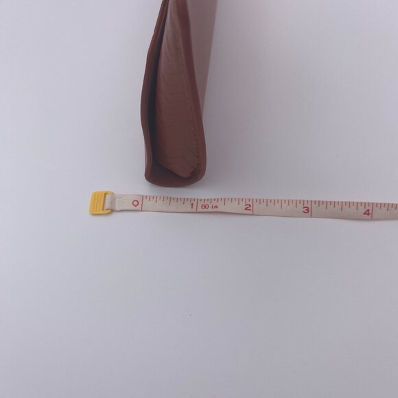 Missoni Sunglasses Case, Brown Chevron Embossed Leather, Black Cleaning Cloth - Picture 7 of 11